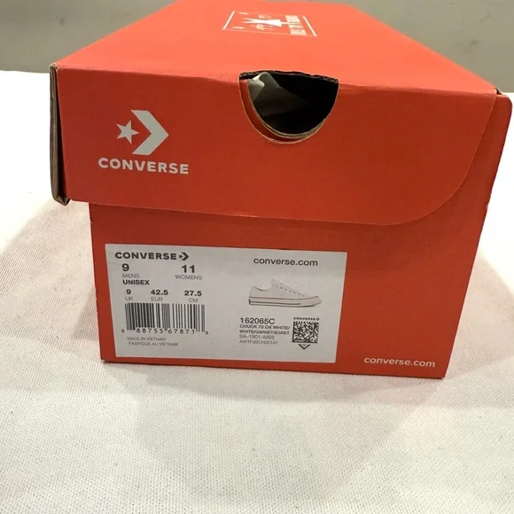 Converse 162065C All Star Chuck 70 Ox White/ Garnet / Egret Unisex shoes